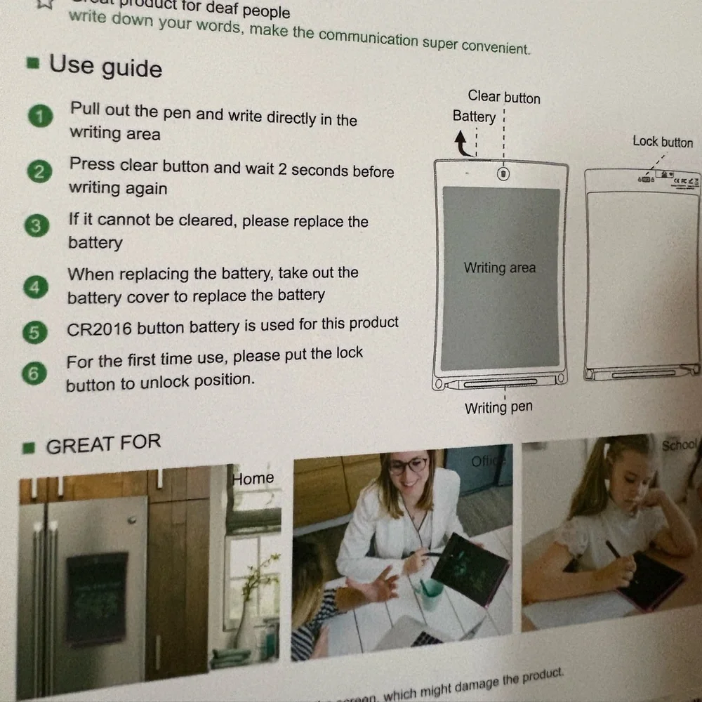 LCD Writing Tablet x2, with BLUE Frame. May need a battery replacement! NWT